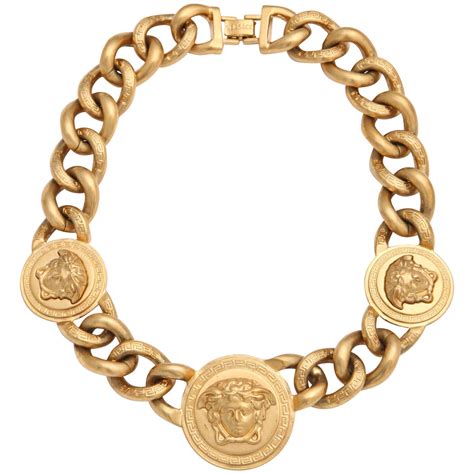 versace gold chain necklace|versace gold chain and pendant.